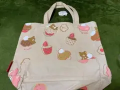 大幅値下げしました！　リラックマ　カップケーキ柄　トートバッグ