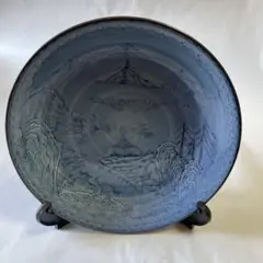 値下げ！青色 陶磁器 皿 浮世絵風大皿