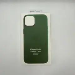 新品-純正互換品-iPhone13mini　レザーケース　グリーン