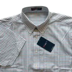 オンワード ナイスヒッター 半袖 チェック シャツ / M