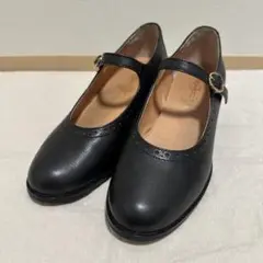 【美品】あしながおじさん　ストラップパンプス　ブラック 22.5cm