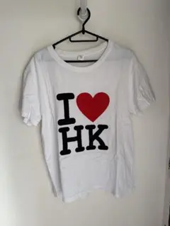 I LOVE HK Tシャツ ホワイト Lサイズ