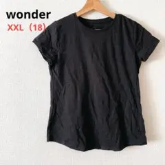 wonder 半袖Tシャツ ブラック XXL（18）