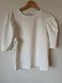 nano universe パフスリーブ　半袖トップス　ホワイト