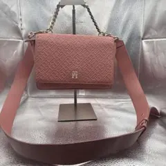 トミーヒルフィガー スマホポシェット ショルダーバッグ ベージュ系 TH 