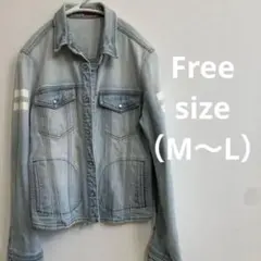 デニムジャケット デニム ジャケット ダメージ加工 Gジャン　お洒落