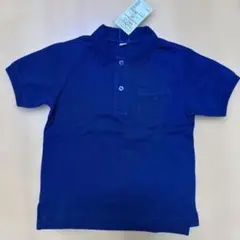 無印良品★ポロシャツ★キッズ120★インド綿鹿の子編み