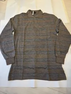 ダンヒル♡ポロシャツ♡dunhill♡M♡長袖♡ボーダー模様♡100％ウール