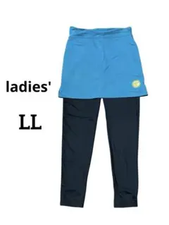 スカート付きレギンス ブラック LLサイズ