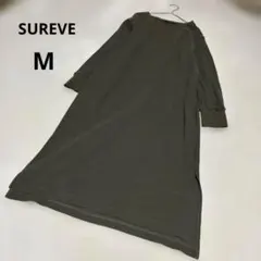 SUREVE ジュリーブ カットソーワンピース　 オリーブグリーン カーキ M