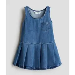 プリーツデニムワンピース　h&m