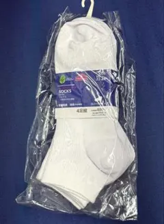 TOPVALU スクールソックス ホワイト 22-24cm　４足組のサムネイル