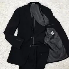 【未使用級】XLサイズ スーツセレクト セットアップスーツ 黒ブラック LL