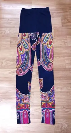 半額!!【新品タグ付】✨️antiqua✨️ペイズリー柄ニットレギンス NV