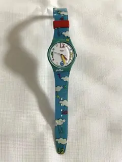 swatch 雲と数字デザインの腕時計