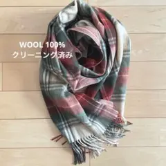 美品❗️ mercuryduo クリーニング済み　ウール100% チェックストール