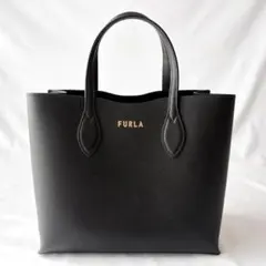 極美品 フルラ ERA トートバッグ ハンドバッグ レザー お洒落 ブラック