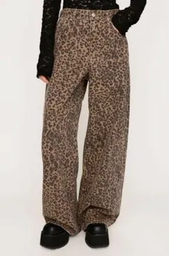 SLY LEOPARD WIDE LEG PT-D レオパード パンツのサムネイル