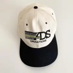 海外古着 刺繍 ツートンカラー トラッカーキャップ 帽子 ホワイト ブラック