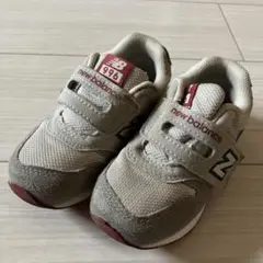 new balance 996 キッズスニーカー グレー/レッド/グリーン　15