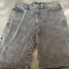 XLARGE デニムショートパンツ ブラック/グレー