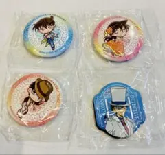 【新品・未開封】名探偵コナン 缶バッジ＆マグネット 4点セットくら寿司コラボ