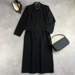 SOIR BENIR 東京ソワール ブラックフォーマルスーツ 15 大きいサイズ