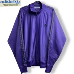 80s デサント製 adidas トレフォイルロゴ トラックジャケット XL