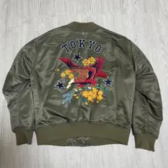 CONVERSE TOKYO 刺繍 スカジャン グリーン 刺繍スカジャン（スタジャン）｜CONVERSE TOKYO（コンバース