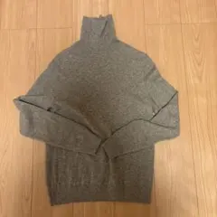UNIQLO レディース　カシミヤタートルネックセーター　ライトグレー　L
