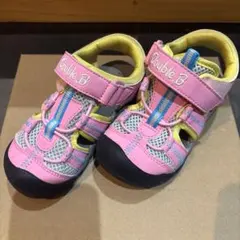 値下げ　Double.B メッシュサンダル ピンク　１７センチ