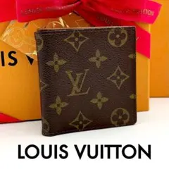 ルイヴィトン モノグラム ポルトビエ6カルトクレディ 二つ折り財布 札入れ 茶