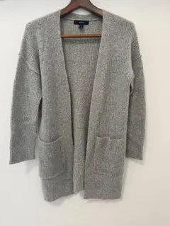 美品 FOREVER21 ロング ニットカーディガン グレー S