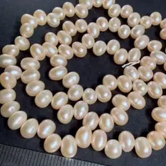 売り切り特価＊淡いオレンジ系＊淡水真珠＊クレオパトラg45