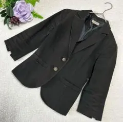 【アーヴェヴェ　ａ.ｖ.ｖ】テーラードジャケット　ブラック　36 7分袖