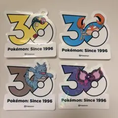 ポケモン 韓国限定 メガフェスタ ステッカー 30周年記念 4点セット