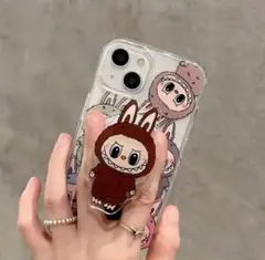 【新品未使用】 ラブブ LABUBU スマホホルダー 磁気スタンド ブラウン