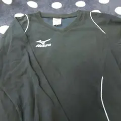 Mizuno ブラック Vネック 長袖 ウォームアップウェア L