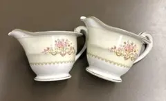 オールドノリタケ　アヌシア 花柄クリーマー 2個セット