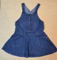 KP 子供用　デニム ボタン付き ジャンバースカート　120