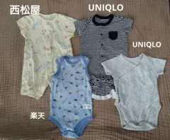 【全体的に美品】男の子60cm 4枚セット　UNIQLO 西松屋 ベビー服
