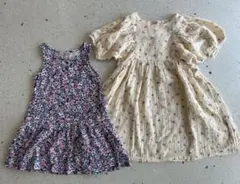 【4T】ワンピース　花柄　2点セット