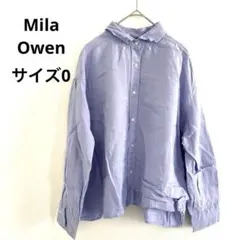Mila Owen ミラオーウェン フレンチリネン 長袖シャツ ライトブルー Sのサムネイル