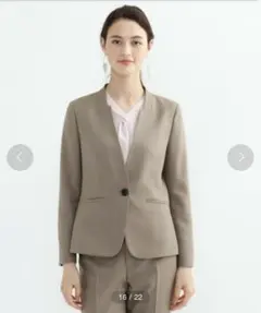 【マシンウォッシュ/UV/吸水速乾】ツムギートツイルノーカラージャケット