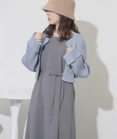 Ray Cassin ダブルボタンカーディガン　キャミワンピース　セット