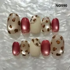 【現品】10枚ミラーマグネット×ヒョウ柄NO590
