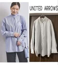 定価17,600円 UNITED ARROWS スタンドカラーフリルブラウス