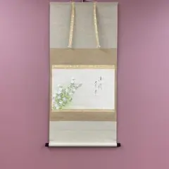 美品 掛け軸 鈴木泰夫作 桔梗図 共箱 太巻き 秋掛け - メルカリ