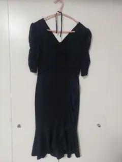 dazzy エレガントなブラックパーティードレス