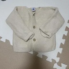 アイボリー ニットカーディガン プチバトー